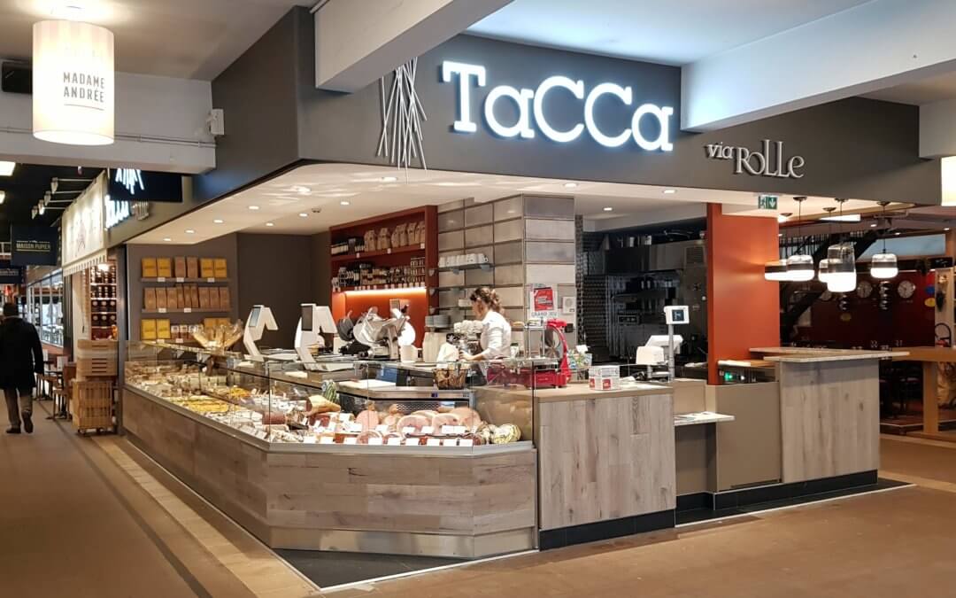 Enseignes à Lyon pour TACCA via Rolle aux Halles Paul-Bocuse